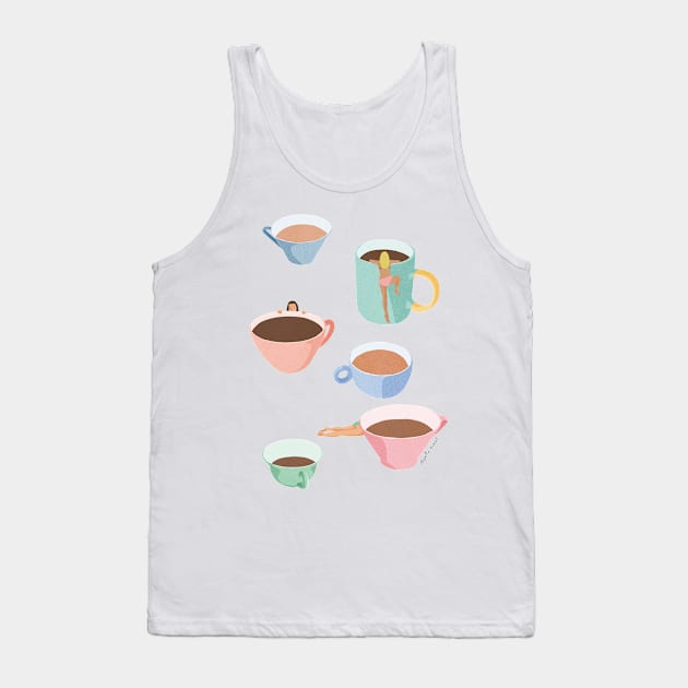 Coffee Girls Tank Top by Giselle Dekel